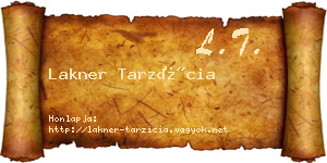 Lakner Tarzícia névjegykártya
